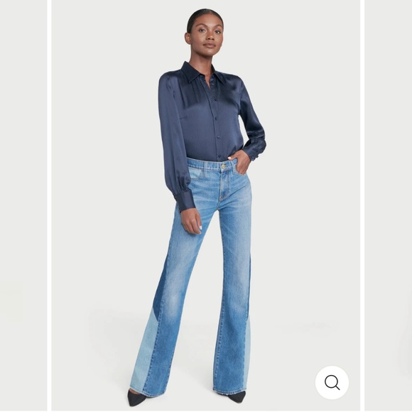NWT Frame Denim - Le High Flare Diagonal Block, Size 30 - Picture 2 of 6